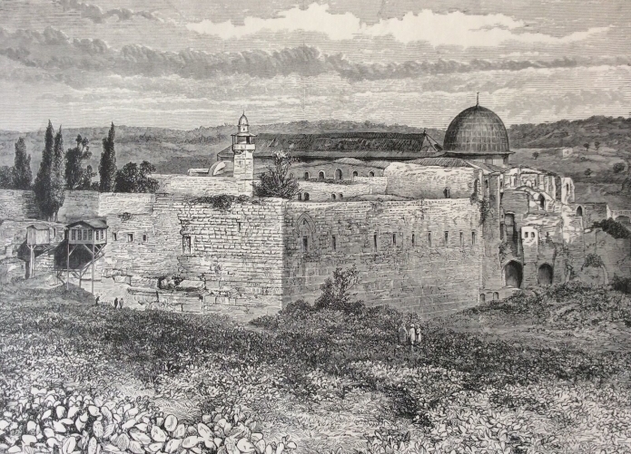 israel_palestine_murs_meridional_du_haram_gravure_sur_acier_1892