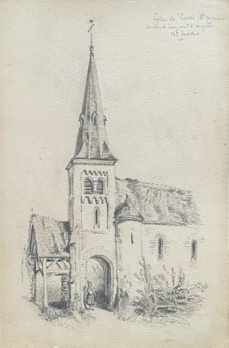 hautes-pyrenees_eglise_canton_de_luz_argeles_dessin_graphite_de_1895_france