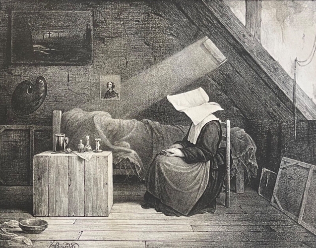 la_s??ur_de_charité_lithographie_dapres_boudet_salon_de_1838_france