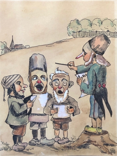 la_chorale_encre_et_aquarelle_signee_?_travail_etranger_?_grande_qualite_c_1917