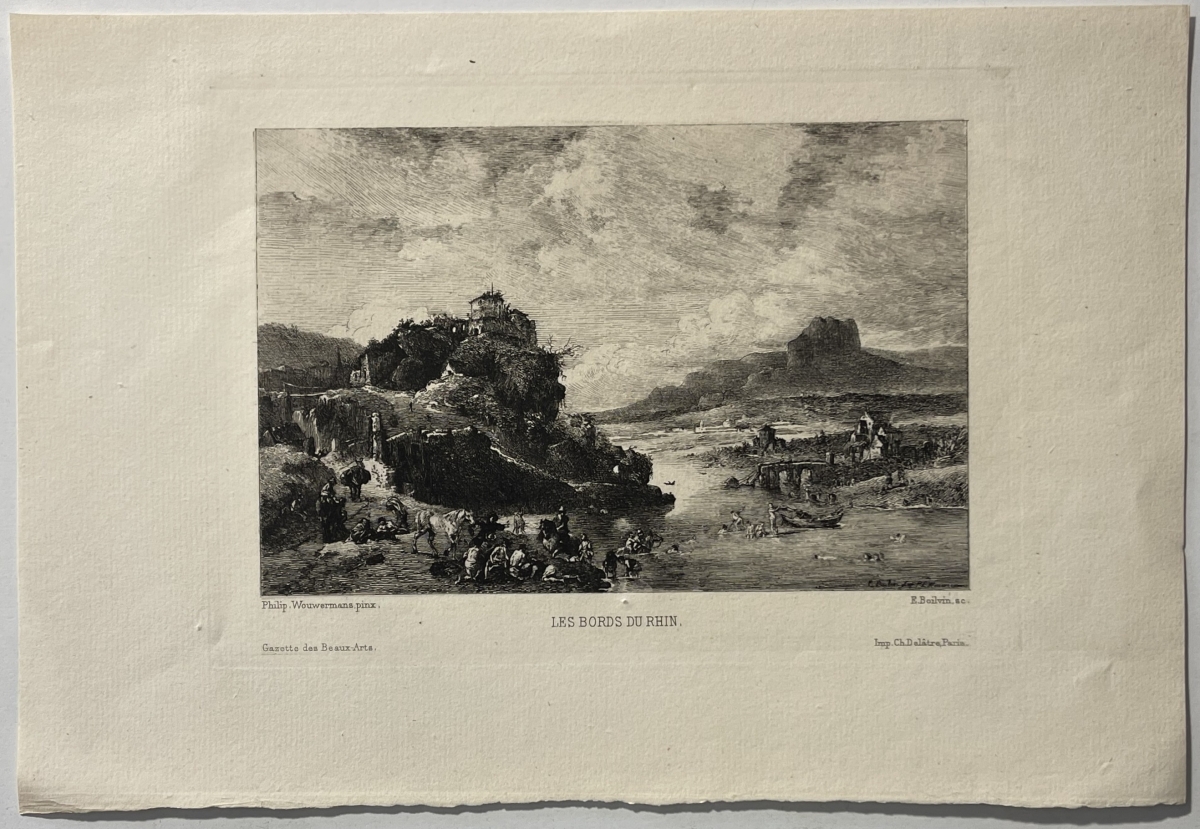 the_banks_of_the_rhine_1878_engraving_boilvin_after_philips_wouwerman_germany