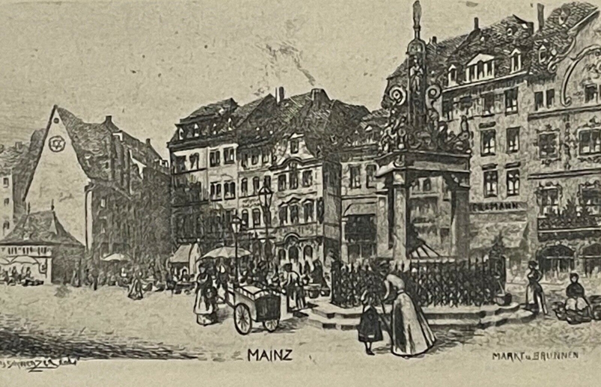 mainz_am_rhein_markt_mit_brunnen_vers_1910_schwenzer_mayence_deutschland