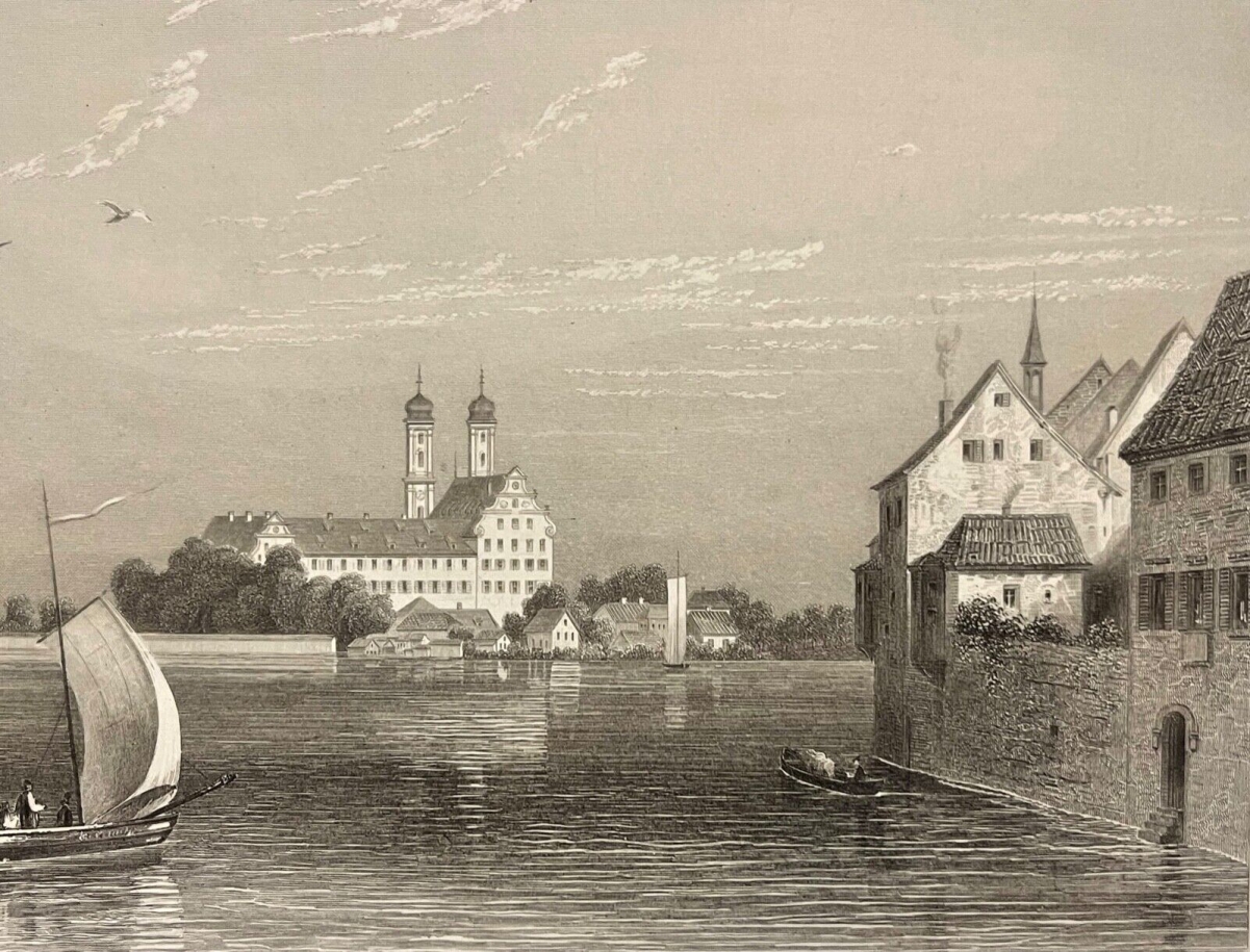 friedrichshafen_sur_le_lac_de_constance_allemagne_lithographie_vers_1850
