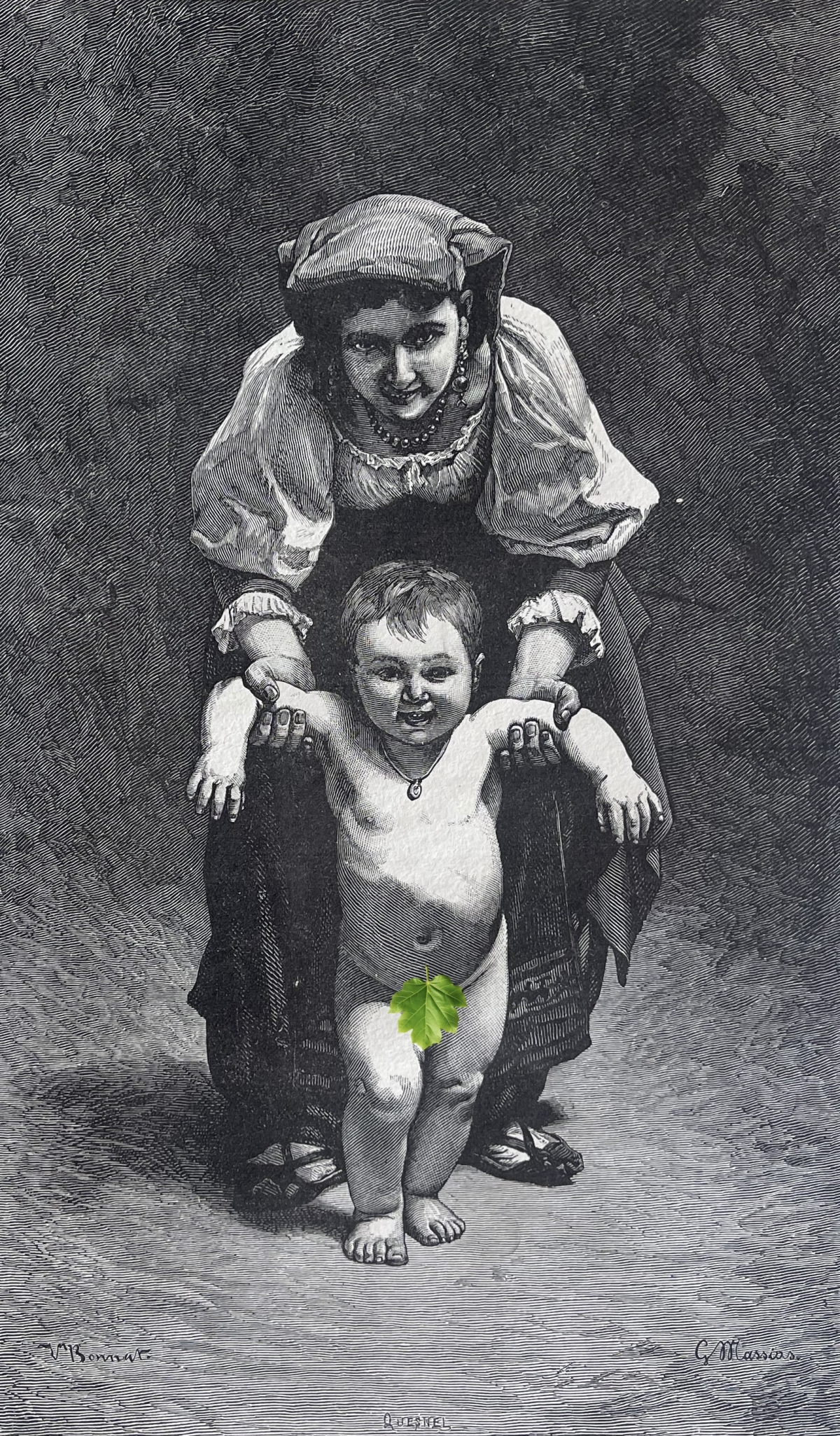 leon_bonnat_1833-1922_les_premiers_pas_italie_latium_c_1887_enfant