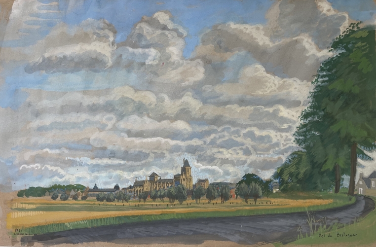 dol-de-bretagne_cathedrale_saint-samson_par_giraud_1915_aquarelle_gouachee