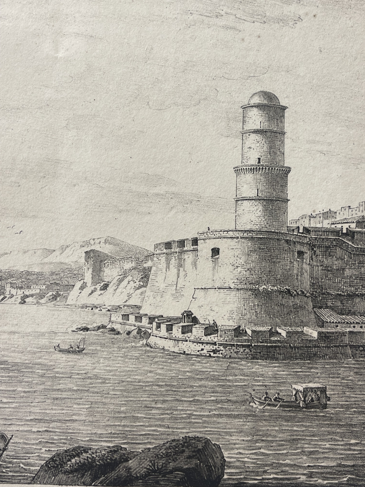 marseille_fort_saint-jean_1818_early_lithograph_constant_bourgeois_france