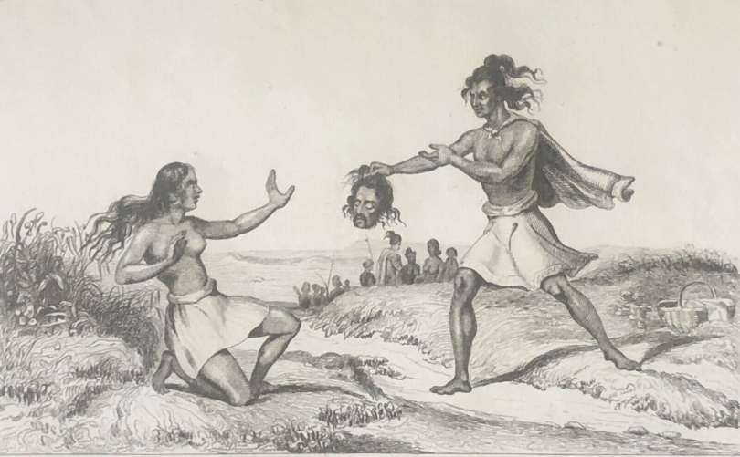 nouvelle-zelande_indigene_montrant_la_tete_du_pere_1836_new_zealand_oceanie