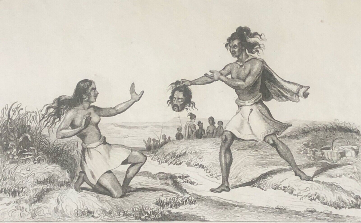new_zealand_maori_danvin_monnin_original_engraving_oceania_1836