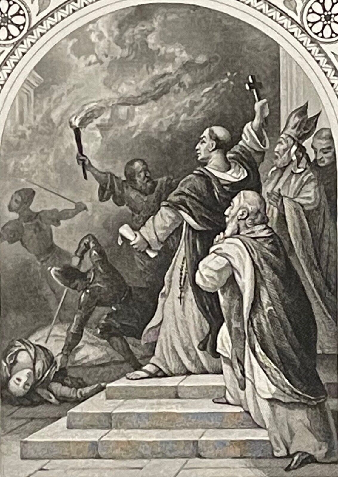 massacre_de_beziers_croisade_des_albigeois_cathare_lithographie_de_1843