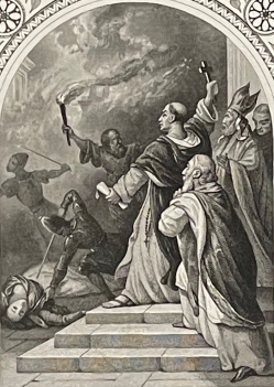 massacre_de_beziers_croisade_des_albigeois_cathare_lithographie_de_1843