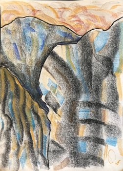 pastel_art_contemporain_signe_illisible_?_1997_abstraction_abstrait__