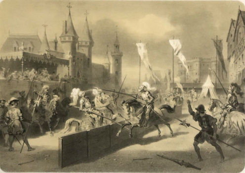 henri_ii_blesse_par_montgommery_tournoi_1559_france_grande_estampe_xix_e_cheval