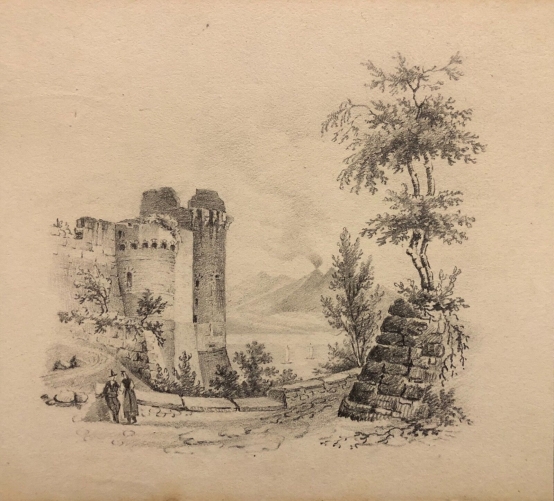 paysage_avec_volcan_italie_italia_xixe_dessin