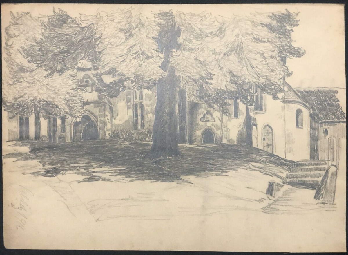 schlitz_vogelsbergkreis_dessin_graphite_de_1916_vogelsberg_hesse_allemagne_: