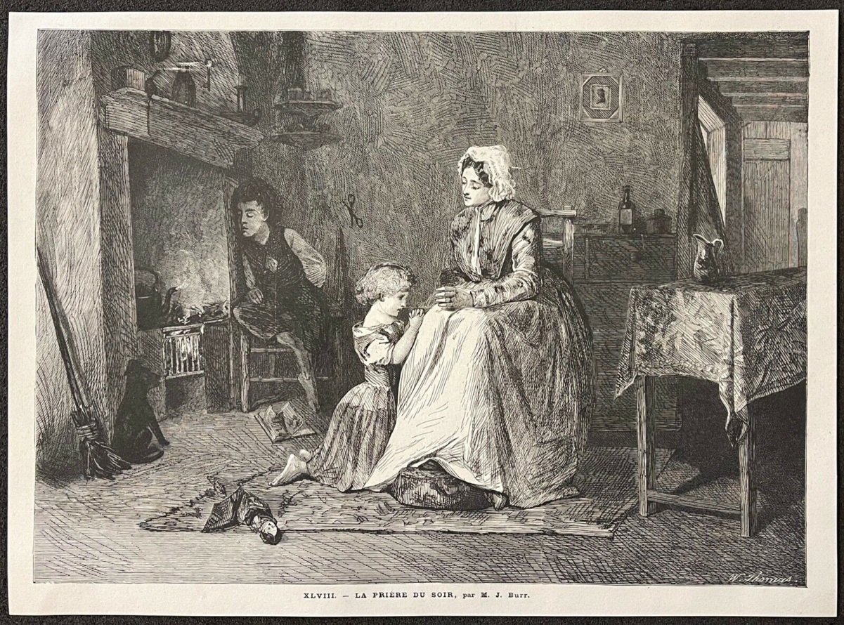 la_priere_du_soir_par_john_burr_1831-1894_gravure_de_1869