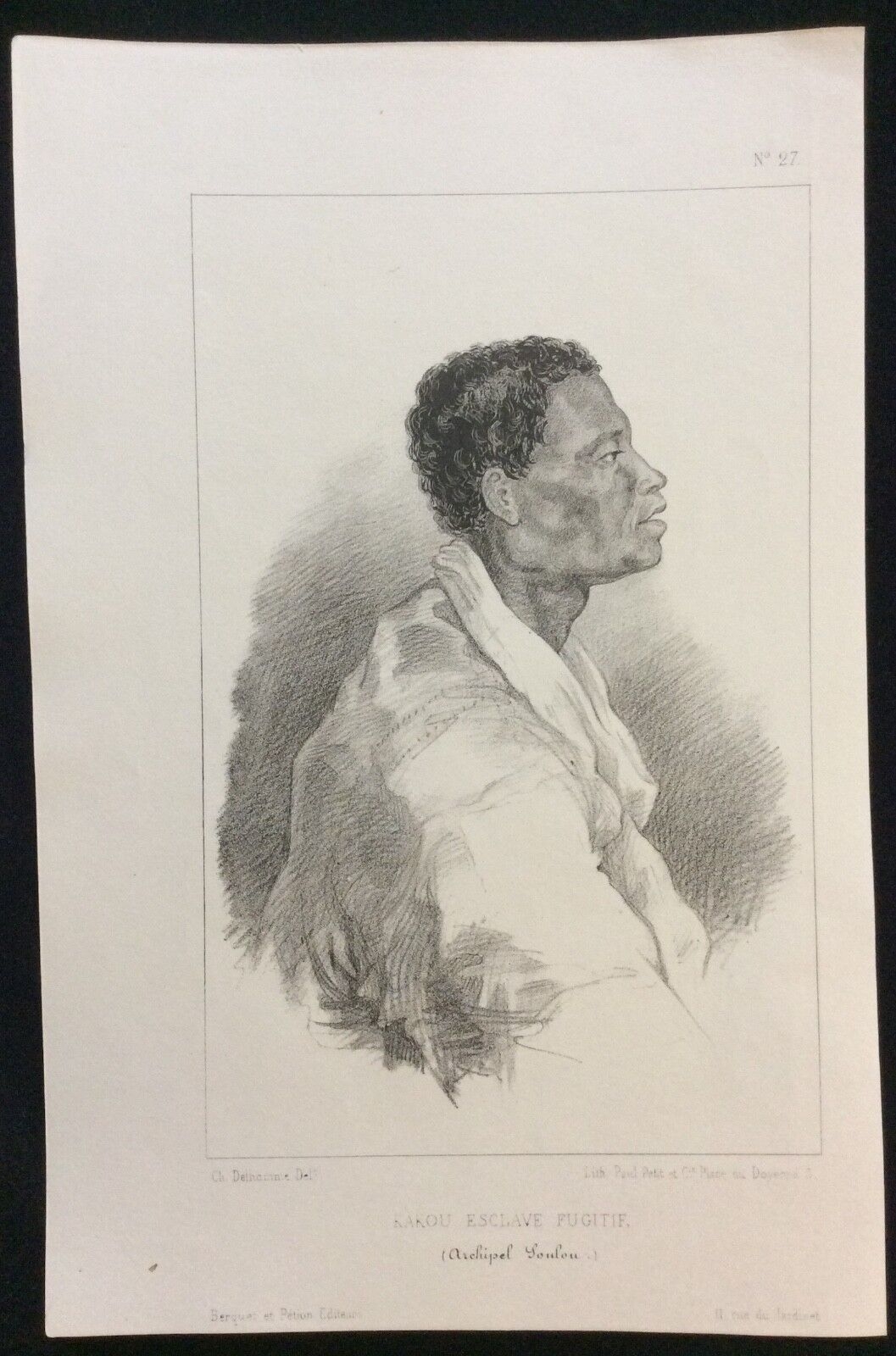 kakou_esclave_fugitif_philippines_sulu_maurin_lithographie_1839_esclave_esclavagisme