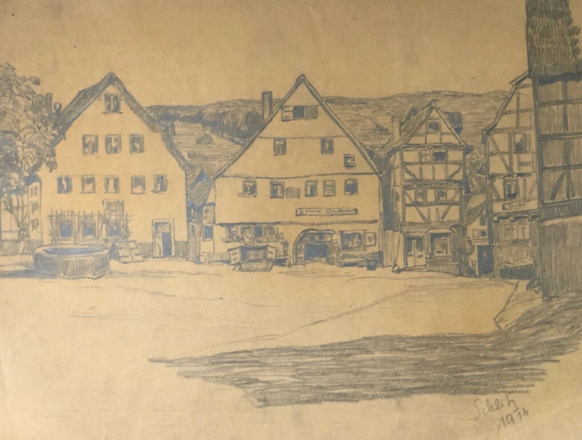 schutz_verbandsgemeinde_daun_grand_dessin_au_graphite_de_1916_allemagne