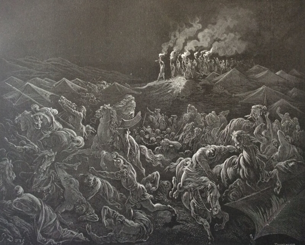 israel_gedeon_jette_l_epouvante_dans_l_armee_de_madian_gustave_dore_1874