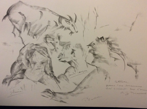 georges_brassens_lithographie_originale_couleur_illustration_par_pierre_cadiou