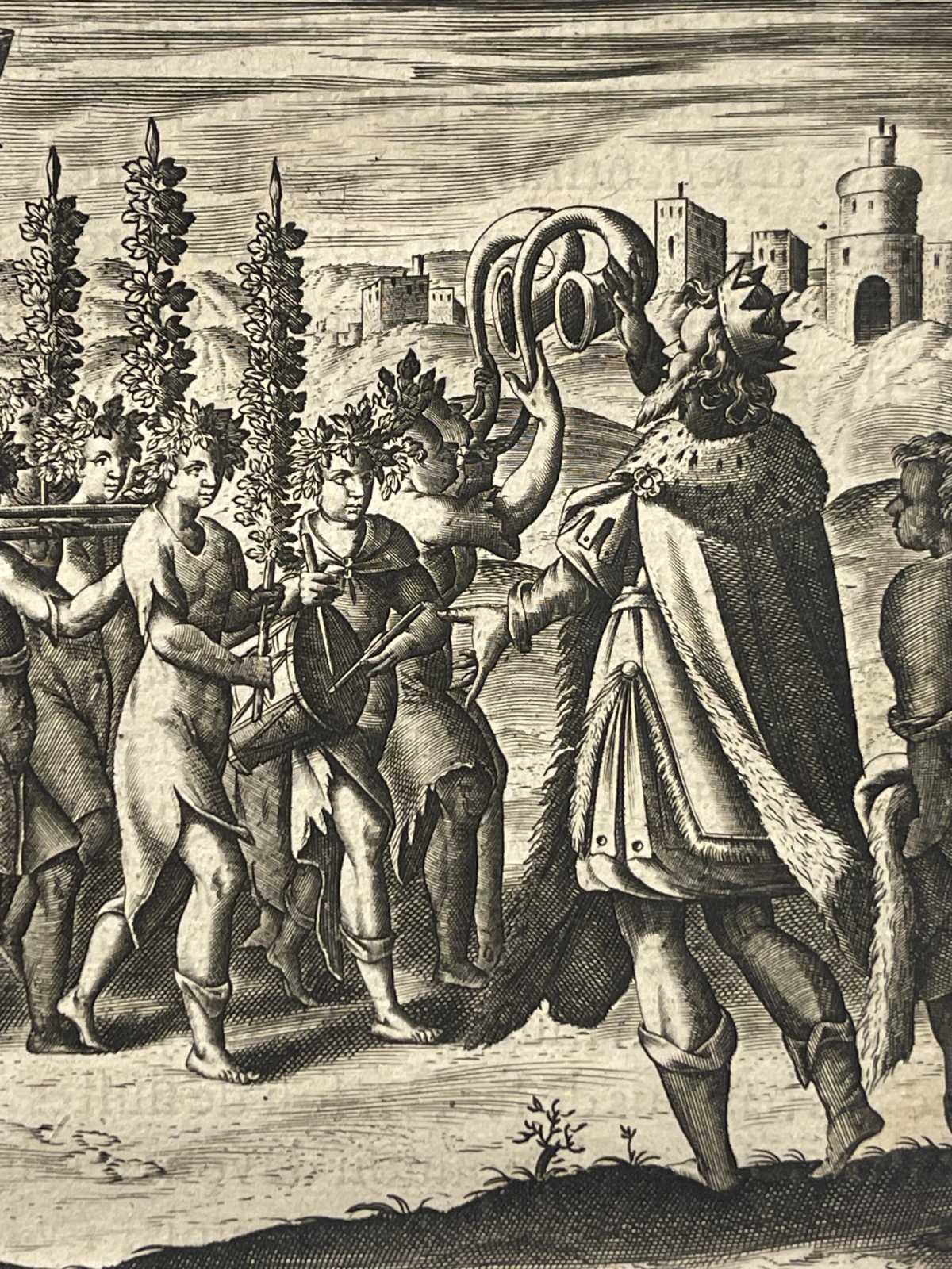 bacchus_procession_before_pentheus_1619_antique_print_from_ovid_metamorphoses