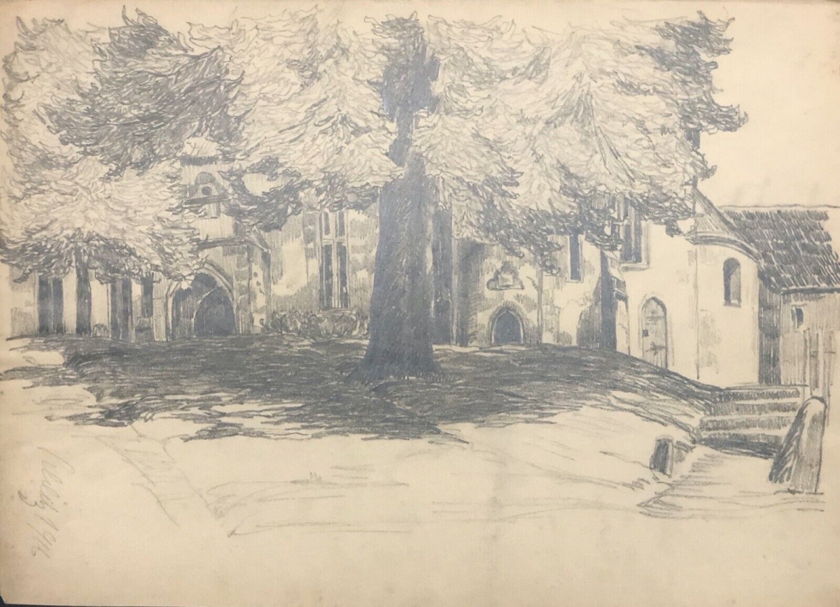 schlitz_vogelsbergkreis_dessin_graphite_de_1916_vogelsberg_hesse_allemagne_: