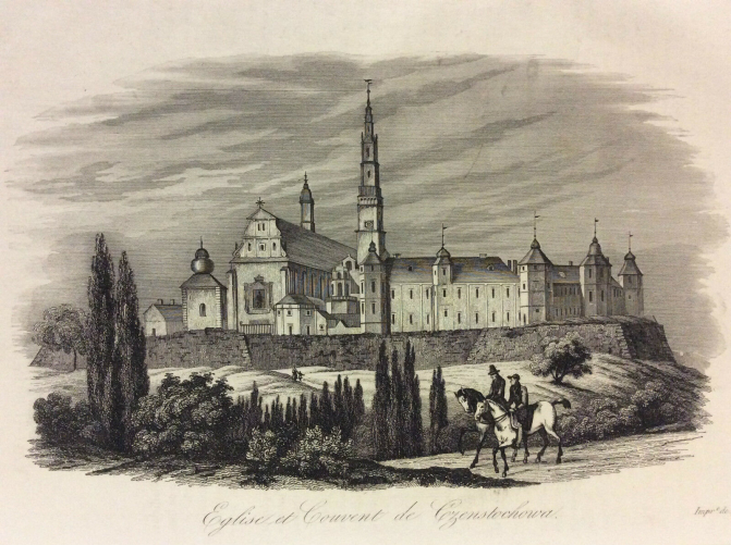 pologne_polska_monastere_de_jasna_gora_czestochowa_moines_paulins_estampe_1836