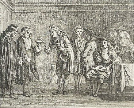 les_gourmets_claude_gillot_1673-1722_gravure_de_1719_france_cuisine_restaurant