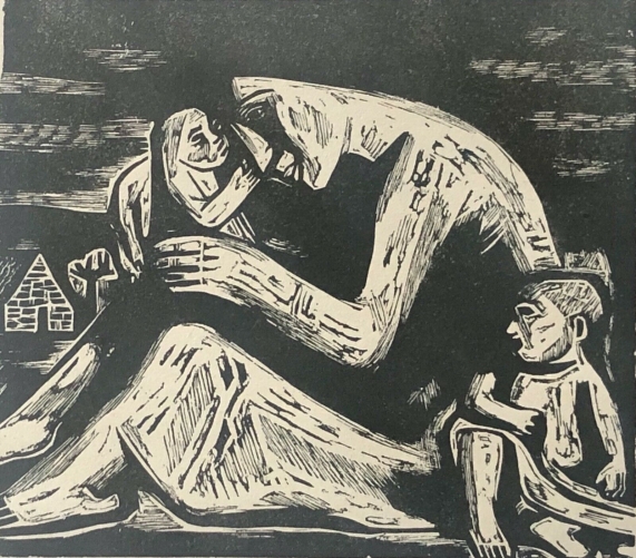 tadeusz_kulisiewicz_1899-1988_maternite_pologne_polska_xylographie_c_1930