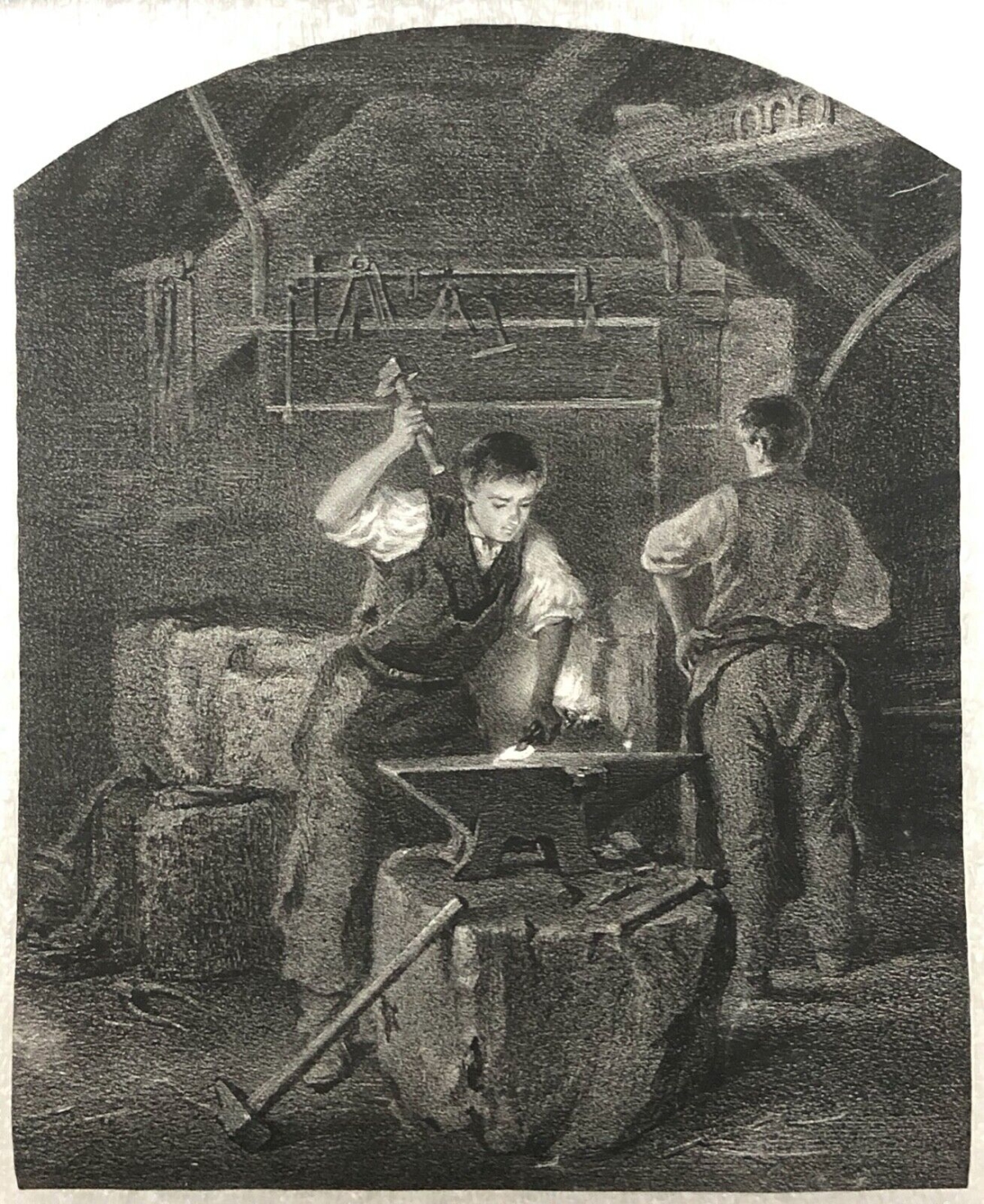 les_forgerons,_dapres_beleux__lithographie_sur_papier_japon_de_fischer_vers_1860_