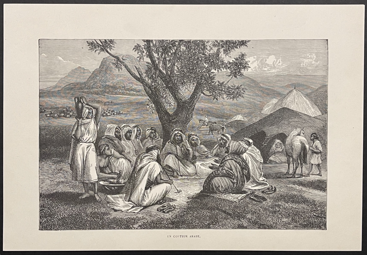 israel_palestine_un_conteur_arabe_gravure_en_xylographie_1892_xix_e
