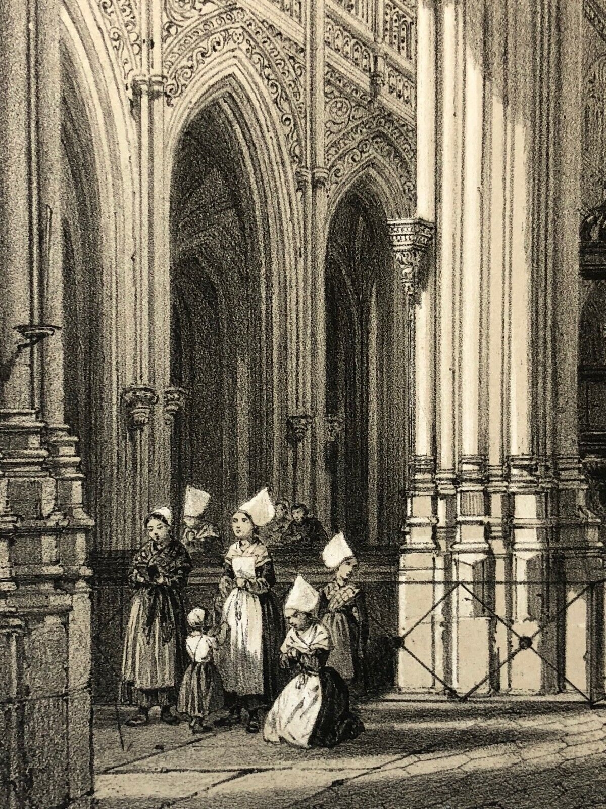 saint-ouen_de_pont-audemer_eure_lithographie_1852_architecture_gothique_normandie