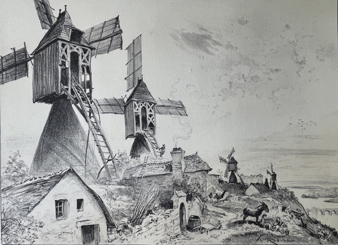 les_moulins_de_saumur_maine-et-loire_gravure_de_1891_france_ble_farine