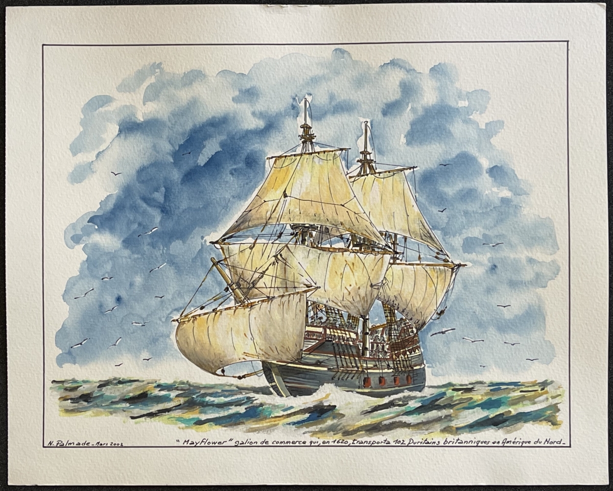 le_mayflower_navire_anglais_de_1620_plymouth_pour_massachusetts_aquarelle_de_2002