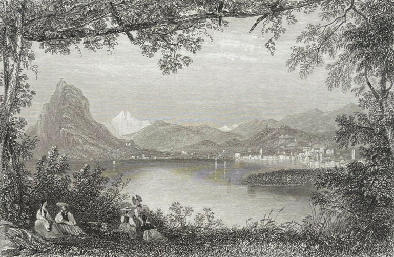 lac_de_lugano_tessin_lithographie_1836_dapres_barlett_et_cousen_suisse_alpes