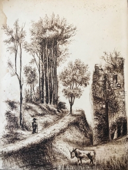 paysage_de_campagne__encre_sur_papier,_circa_1856__vache,_paysan_