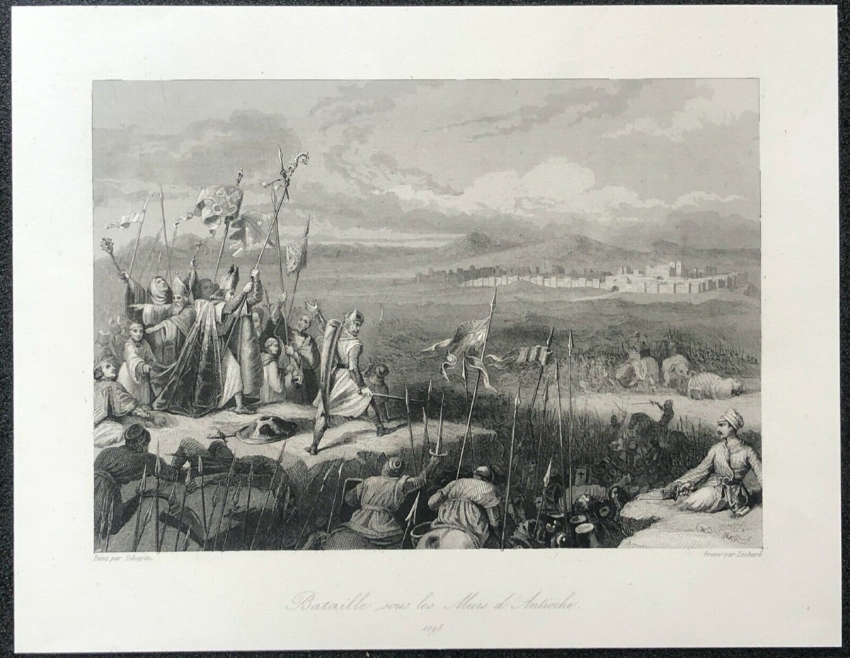 siege_d_antioche_en_1098_estampe_vers_1830_turquie_croisade_antakya
