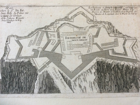 gravure_au_burin_forteresse_de_montmelian_estampe_nicolas_de_fer_1693_savoie_