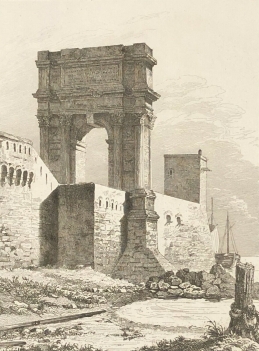 ancone_ancona_arc_de_trajan_italie_italia_vers_1835