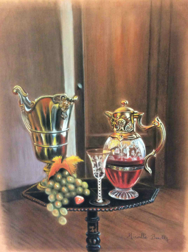 superbe_et_grand_pastel_nature_morte_a_laiguiere