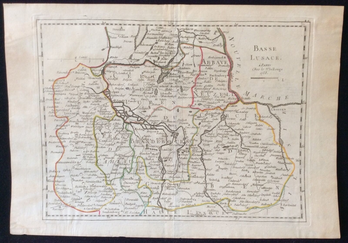 estampe_originale_basse_lusace_chez_le_rouge_1758_allemagne_deutschland_germany