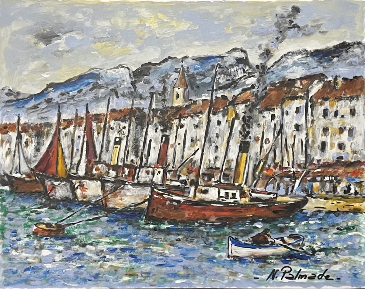 port_de_provence_debut_xxe_acrylique_de_2013_marin