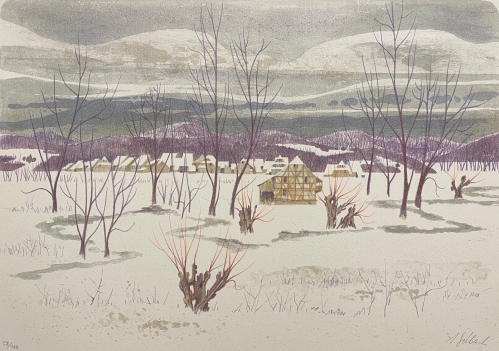 alberto_solbach_1933-1983_village_en_hivers_lithographie_sur_arche_alsace