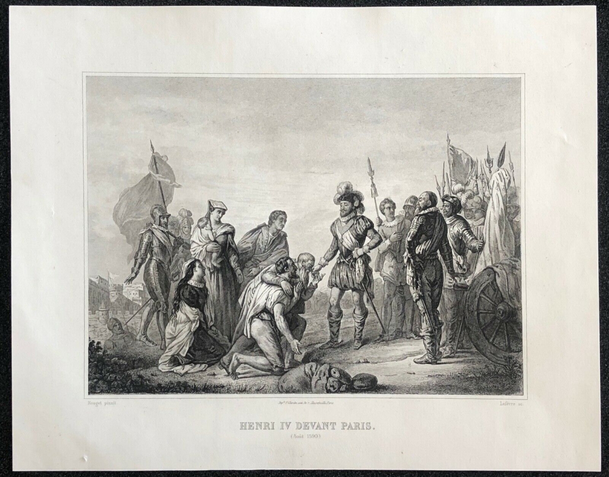 henri_iv_devant_paris_1590_gravure_dapres_rouget_vers_1845