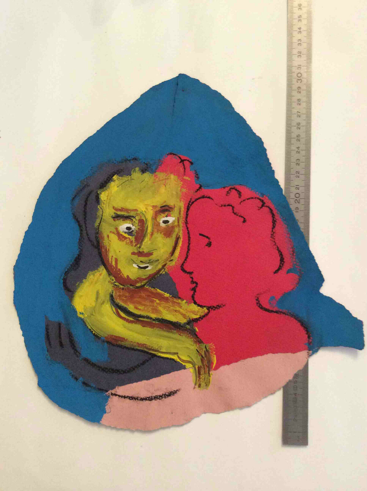 art_contemporain_simona_ceccarelli_1986_mixte_collage_fusain_aquarelle_italie__