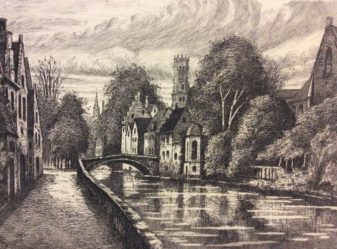 pont_du_cheval_a_bruges_belgique_pointe_seche_signee_illisible