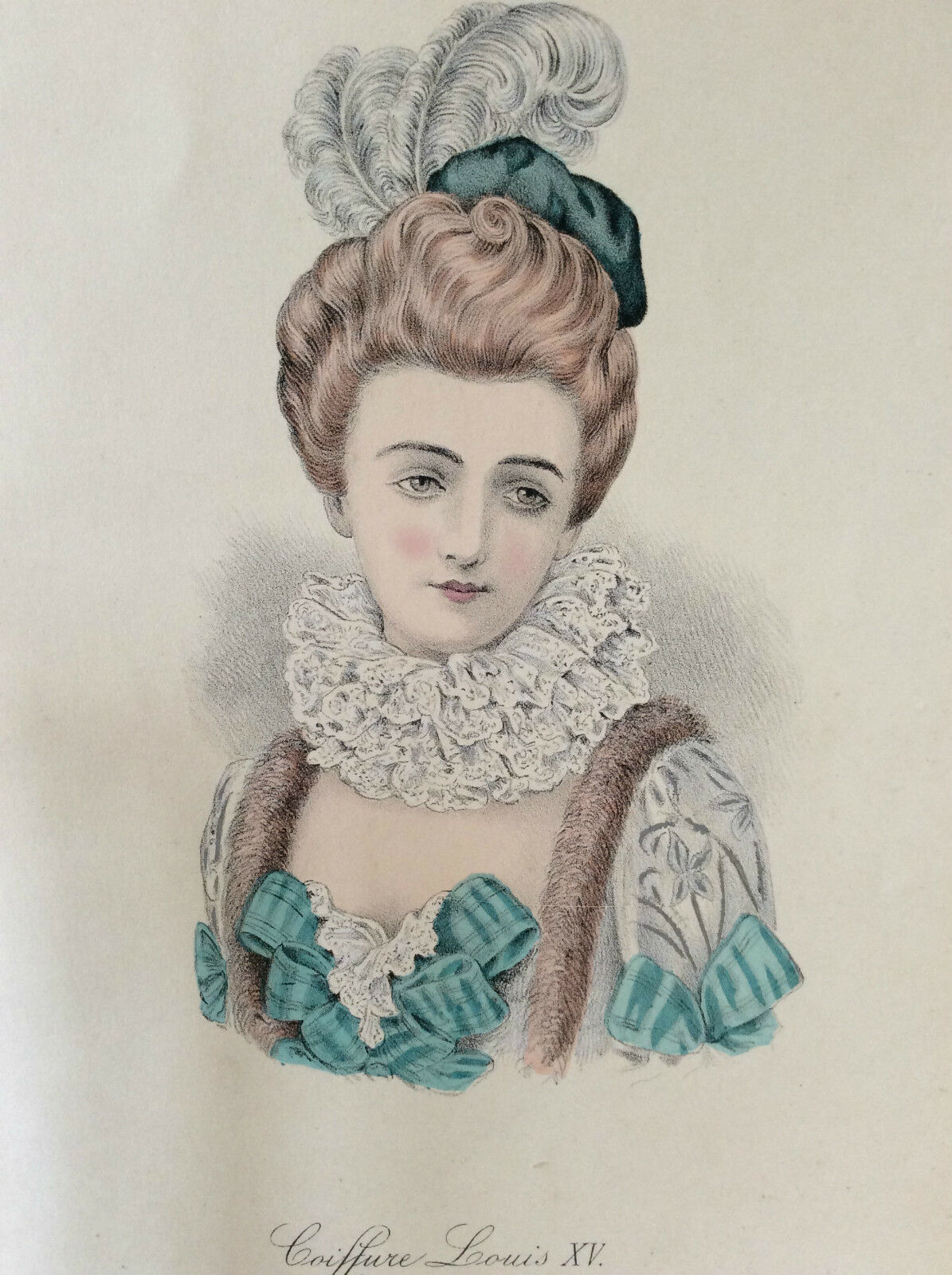 coiffure_louis_xv_superbe_lithographie_rehaussee_e_nissy_rare_!__