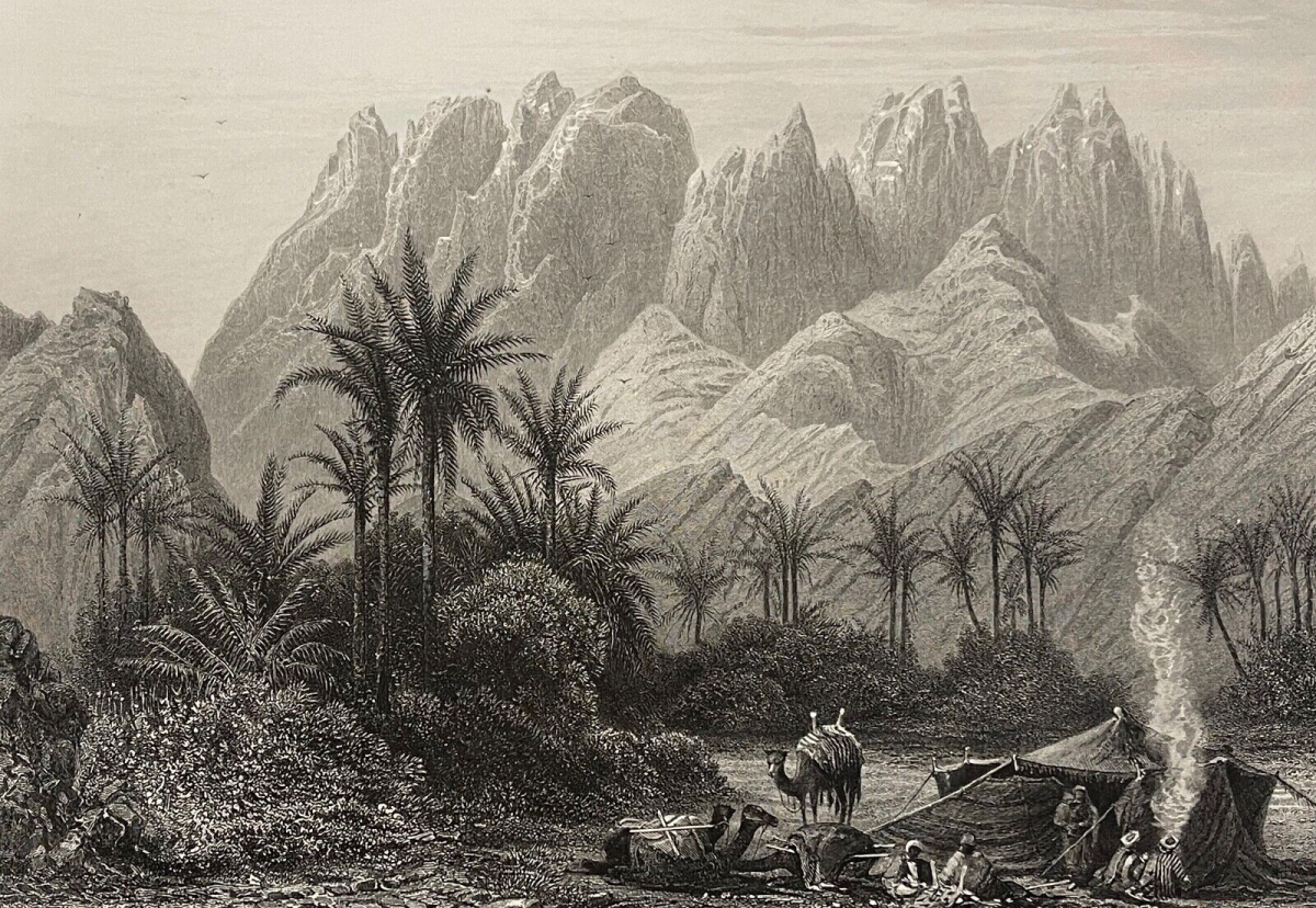 egypte_wadi_feiran_mont_serbal_sinai_grave_par_bradshaw_1884_afrique