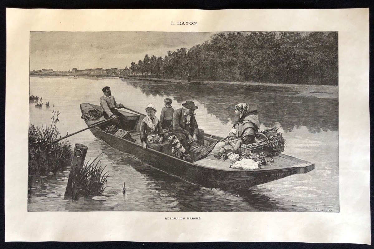 leon_albert_hayon_1840-1885_retour_du_marche_gravure_xylographie_xixe
