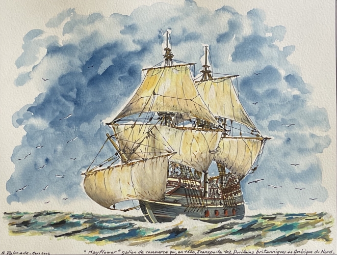 le_mayflower_navire_anglais_de_1620_plymouth_pour_massachusetts_aquarelle_de_2002