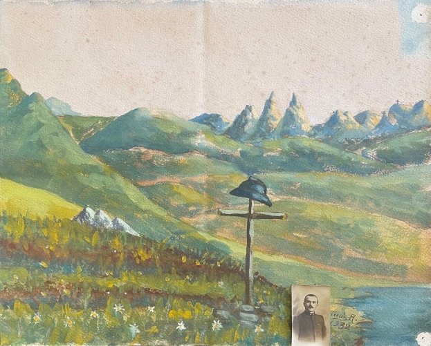 la_tombe_en_montagne_haute-savoie_ou_suisse_aquarelle_anonyme